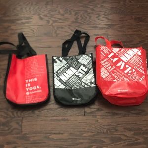 NWOT lululemon totes (set of 3)